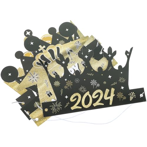 Uonlytech 6 Piezas Sombreros de Papel para Año Ajustables Decoración para Fiesta y Fotos Temáticas