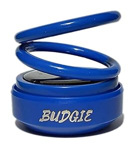 BUDGIE Solar Dashboard Idol ring Car Decoration Air Freshener Diffuser Solar Rotating Perfume Double Ring for Car Home Office Air Conditioner Dashboard Air Freshener Perfume ( blue)