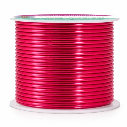 Image of Mandala Crafts 13 Gauge Raspberry Anodized Aluminum Craft Wire, 60 FT | Colored, Flexible, Bendable, for Bonsai, Armature, Sculpting, Wire Wrapping, Jewelry Making, Weather & Tarnish Resistant