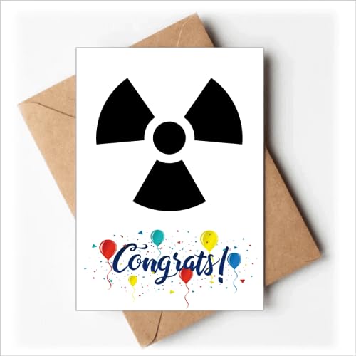Cartes de mariage dangereuses à motif de rayonnements toxiques haute densité