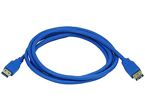 Monoprice 6-Feet USB 3.0 A Male to A Female Extension 28/24AWG Cable (Gold Plated) (106506)
