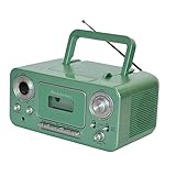 Studebaker SB2135TS Portable Stereo CD Player with AM/FM Radio and Cassette Player/Recorder (Teal Silver)