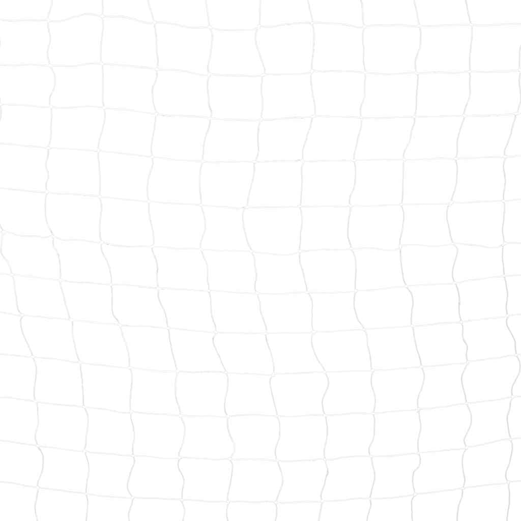 Porta da calcio in metallo, 300 x 160 cm, colore nero e bianco, con rete in polietilene, resistente alle intemperie, robusta spina per bambini, ragazzi e adulti, per interni ed esterni