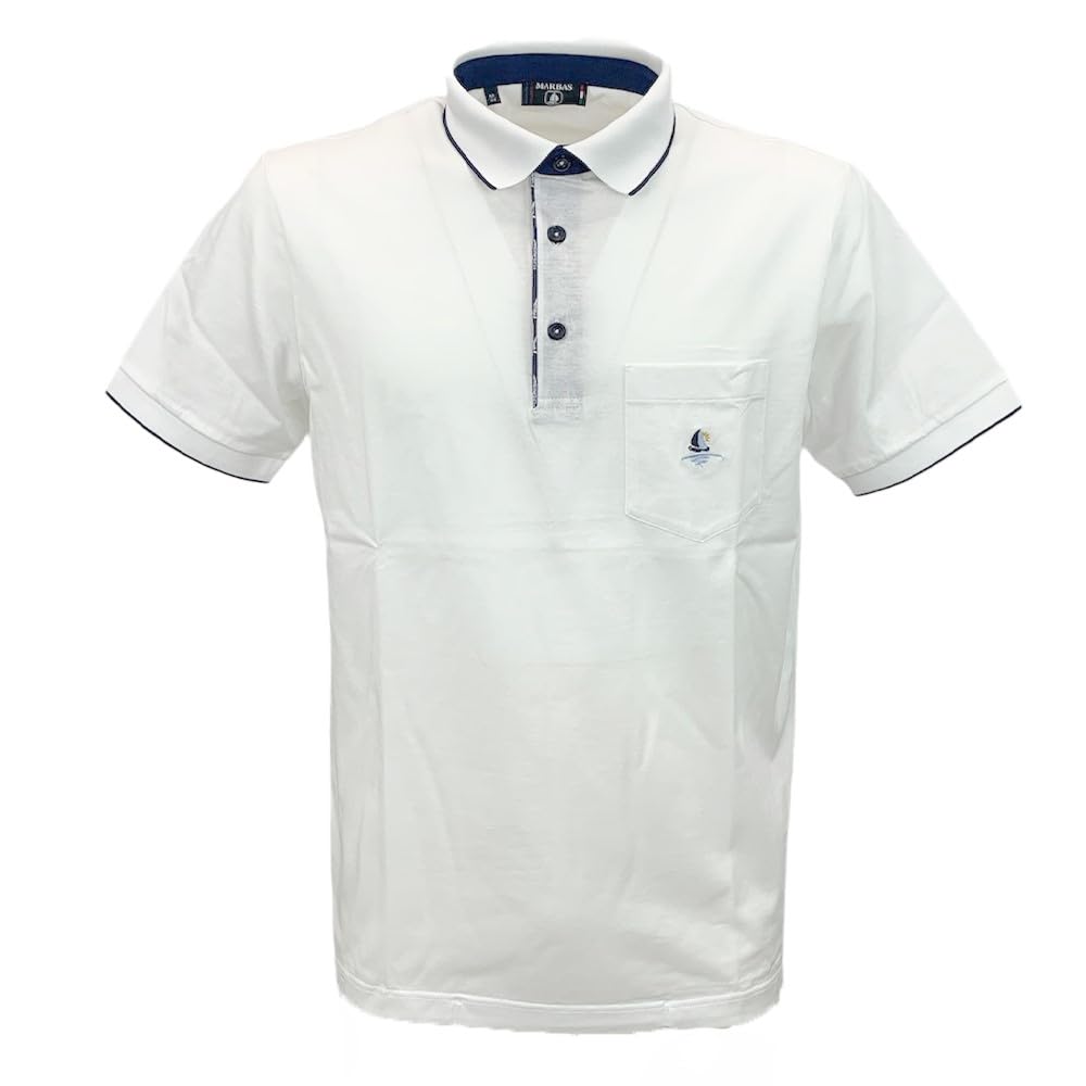 Marbas New Polo Filo di Scozia da Uomo, Manica Corta, Tasca sul Petto  Art.52409 : Amazon.it: Moda