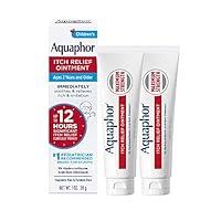 Aquaphor Children's Itch Relief Ointment, 1% Hydrocortisone Anti Itch Ointment for Skin Irritation, Insect Bites, Psoriasis, Skin Rashes Eczema & Poison Ivy, Fragrance Free, 1 Oz Tube, Pack of 2