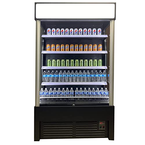 Nafcool Commercial Open-Air Beverage Refrigerator Cooler, Grab And Go Merchandiser Wine Beer Drink Dispenser Display Fridge For Sale Used,Etl And Nsf Approval (8.8 Cubic Ft, 36.4" Wide) #TOP5