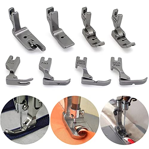 Fbshicung 19PCS Industrial Sewing Machine Presser Foot Set and Bobbin Case fit for JUKI DDL-5550 DDL-5600 DDL-8300 DDL-8500 Singer 188K 191D 195K 196K