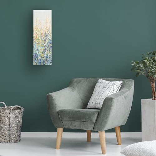Wrapped Canvas Wall Art - Tim OToole 'Wildflower Panel I' Wall Art for Living Room, Bedroom, or Office Décor - 10x32 by Trademark Fine Art - Image 4