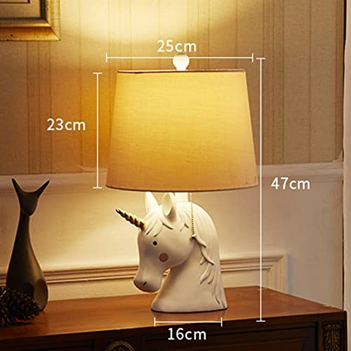 Lampe de Chevet Moderne Simple Licorne Creative SalonDécorative Lampe Princess Rose Lampe de Bureau de Style européen Chambre de Chevet Lampe de Chevet Chambre