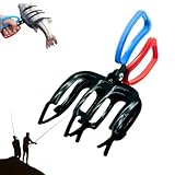 Pomeyard 3 Claw Fish Gripper, Metal Fishing Pliers Gripper Catch Fish Control Clamp, Must Have Fishing Pliers Control Tool Fishing Accessories for Most Freshwater Fish Grip Tackle Holder (1 pcs)