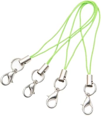 Mobile Phone Rope 20pcs Strap Charm Lariat Lanyard,Phone Charm with Lobster Clasp Cords for Cellphone/USB Drive/Keychain/DIY Jewelry Accessories,Cell Phone Charms Green