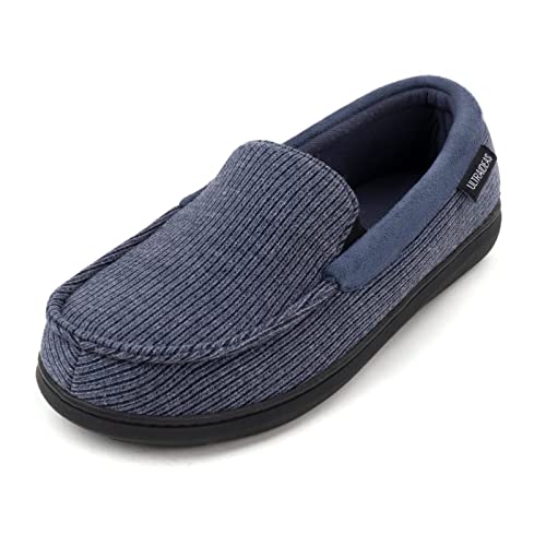 ULTRAIDEAS Men's Carver Slippers Moc Loafer House Shoes Memory Foam, ...