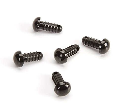 TOPWEL 100PCS Solid Black Plastic Safety Noses Eyes for Sewing for Bear Doll of DIY (10MM)