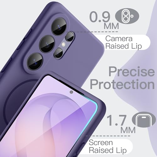 Image of JETech Magnetic Silicone Case for Samsung Galaxy S26 Ultra, Heron Purple