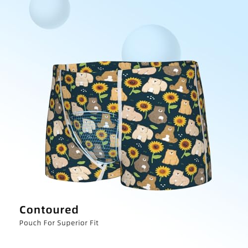 Boys' Cotton Boxer Brief Soft Underwear-Bear Sunflower4
