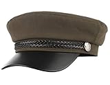 Brcus Men Women Yacht Captain Sailor Hat Newsboy Cabbie Baker Boy Peaked Beret Cap Army