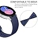 AK for Samsung Galaxy Watch 6 Band 40mm 44mm / Galaxy Watch 6 Classic Bands 43mm 47mm, 20mm Soft Silicone No Gap Sport Band Adjustable Replacement Strap for Galaxy Watch 6 Band Women Men (Navy Blue)