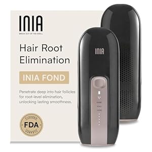 INIA Laser Hair Removal Device for Women and Men, INIA Fond Hair Remover with Long-Lasting in Hair Reduction for Body&Face, Safe at-home Results for Armpits, Bikini and Legs