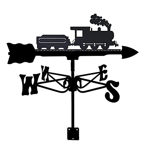 EICOFF Banderuola Decorativa, banderuole in Metallo per Treno Banderuola Resistente retrò per la Decorazione del Giardino Esterno Indicatore di direzione del windper capannoni Ornamento da giardi
