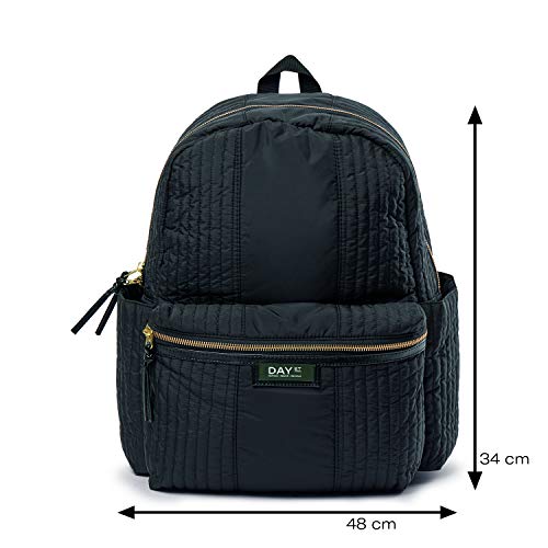 DAY ET | Gweneth RE-Q Partial BP B | Rucksack | Schwarz | Dänisches Design | 100% Recycled Polyester | Sport | Unisex | Sustainable | Macbook Pro 13 Tasche | Mittelgroße Tasche