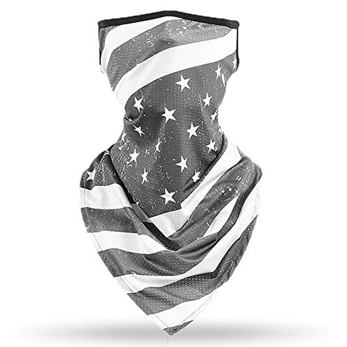 Flag Neck Gaiter, Dsource Mission Cooling Neck Gaiter Women Casual UV Sun Protection Reusable Face Cover Moisture Wicking Quick Dry Bandana Face Cover Wind Dust Proof 1 PCS