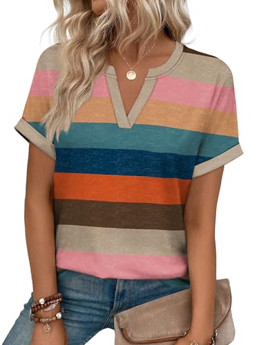 Image of WIHOLL Womens Blouses Spring Tops Short Sleeve Shirts Dressy Casual Summer Vacation Fashion Clothing 2026