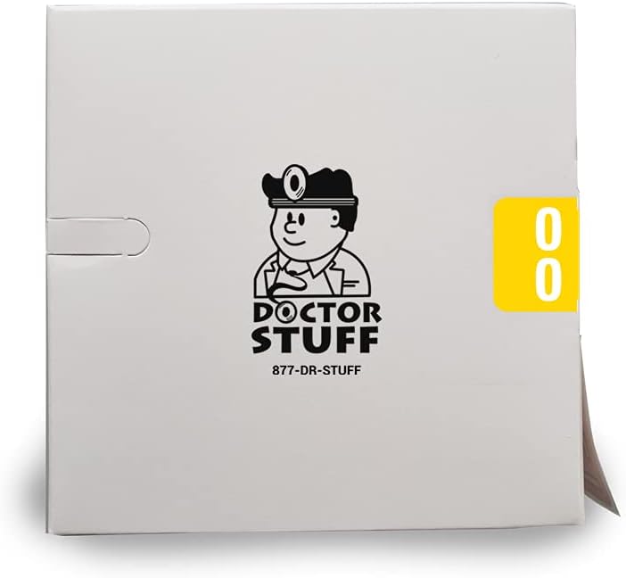 Doctor Stuff - File Folder Labels, Terminal Digit Filing, Consecutive Double Digit Numbers 00-09, Compatible with SMEAD DDS - SMDM Series Chart Stickers, Yellow, 1" x 1-1/2", 500/Roll