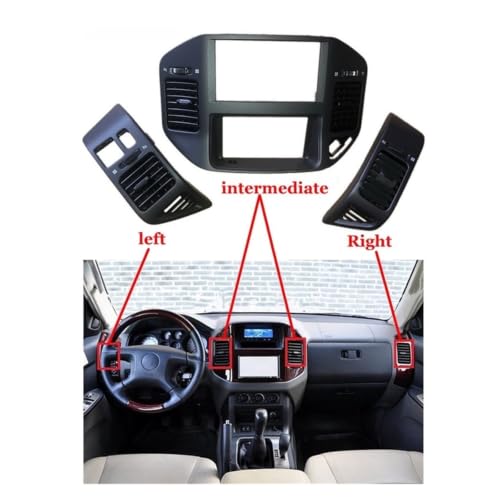 Grille climatisation console intérieure auto pour tableau de bord - 2