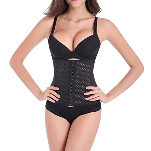 Cocohot Damen Corsage Body Shaper Schlank Taille Cincher Ausbildung Underbust Korsett Shapewear Bauch Gürtel (Schwarz, Small) Cover