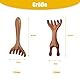 2 Stück Kopfmassage Kamm Holz, Massagekamm, Massage Meridian Kamm, Hair Massager Scalp Massager für MäNner und Damen Zuhause Reisen Kopfhautmassage