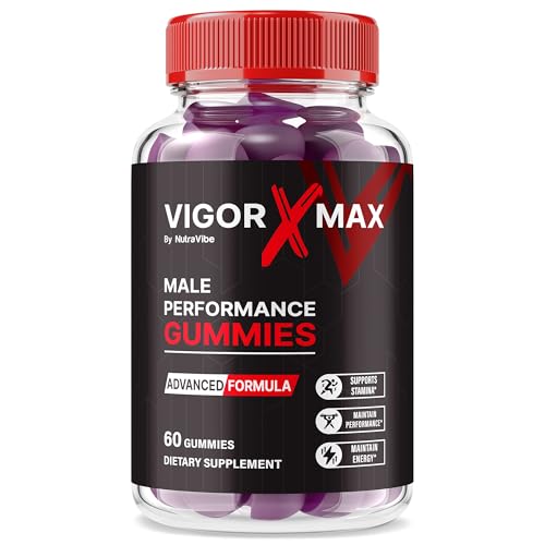 NutraVibe Vigor X Max – Daily Performance Support Gummies with a Clean Blend for Energy, Stamina & Active Lifestyle | Great-Tasting, Easy-to-Chew Vigor Xmax Formula for Men’s Wellness (60 Gummies)