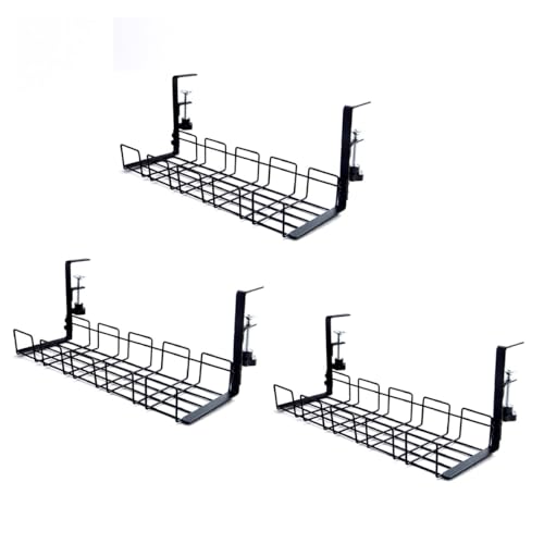 40.5x13x15cm ケーブルトレー 配線隠し デスク下収納 ワイヤーケーブルトレー テーブル下収納ラック 配線トレー コード隠し ルーター収納 ケーブルボックス ケーブルトレー デスク下 コンセント収納 ケーブルラック ワイヤーケーブルトレー ケーブ