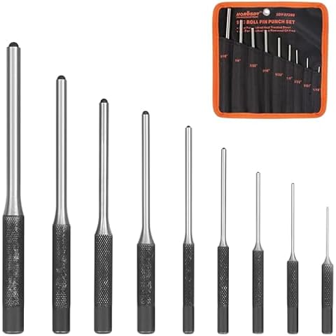 9 Pieces Roll Pin Punch Set Cover