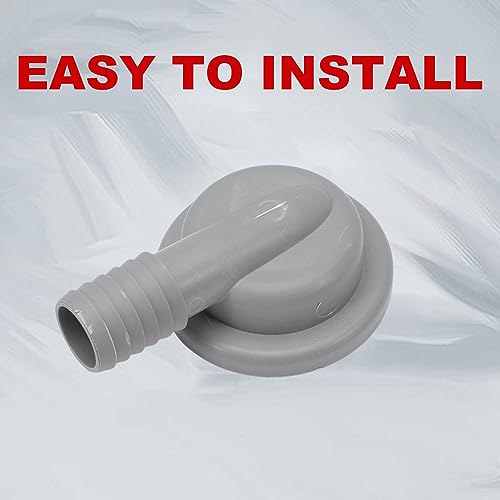 Konuooer Ø 55 mm Abwasserschlauch Edelstahl Ablauf Abflussrohr Ablaufgarnitur für siphon wohnmobil mit 20-25 mm Schlauchabgang 90° für Caravan Boot waschbecken ablaufgarnitur