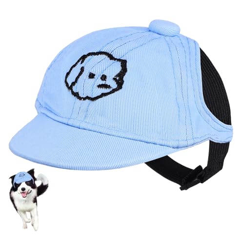 HOUDERCO Dog Sun Hat for Pets Outdoor Cap with Sun Protection Lightweight and Comfortable Baseball Cap for Dogs for Summer Adventures and Corgi Accessories