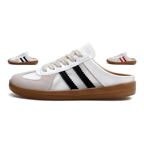 2025 Women's Fashionable Contrast Mesh Design Lace Up Walking Shoes，Bareback Sports Shoes,Women's Full Round Headed Slippers