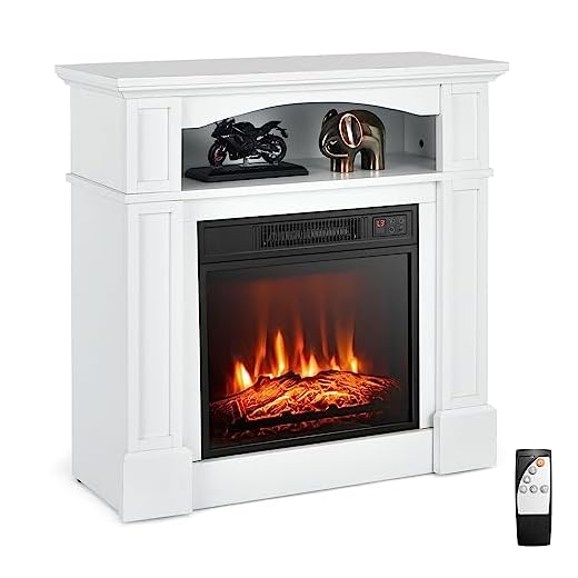 Electric Fireplace Mantel with 3D Flame