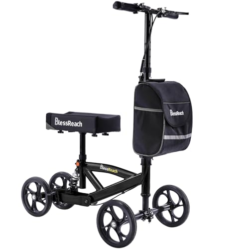 BlessReach Steerable Knee Walker Deluxe Medical Scooter for Foot Injuries...