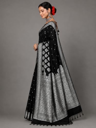 Image of Women's Glory Banarasi Satin Silk With Embroidered Design.