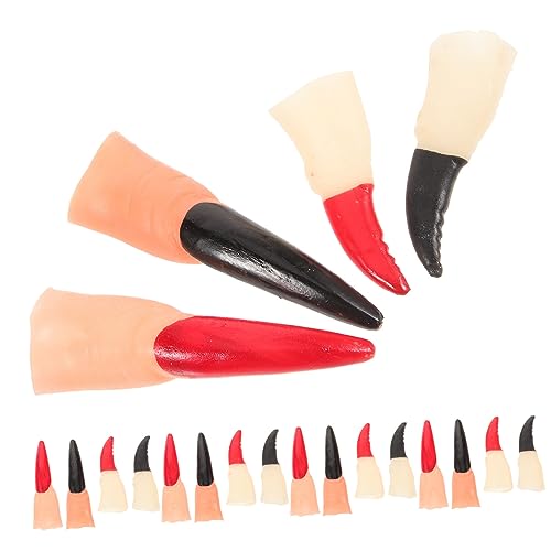 PATKAW 40個 爪 コスプレ用 パーティー ホラー コスプレ パーティー 小道具 仮面舞踏会 小道具 ゴム フェイク 指 爪