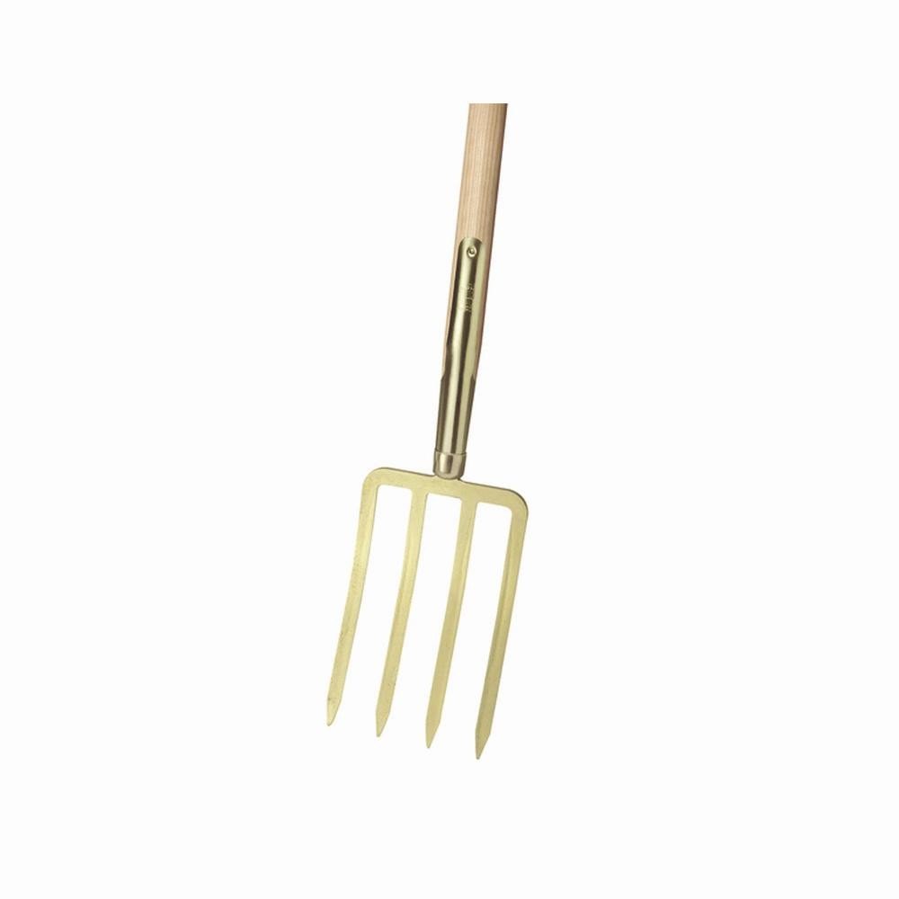 Ideal 67000001 - Rastrillo grande (4 dientes, 85 cm, mango en T), color dorado