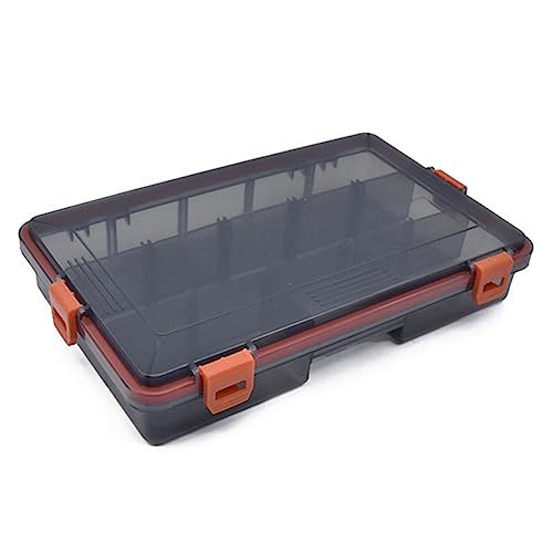DFZHiuat Organisateur de leurres de pêche à double face en plastique, boîte de rangement transparente pour matériel de pêche, étui pour leurres, boîte...
