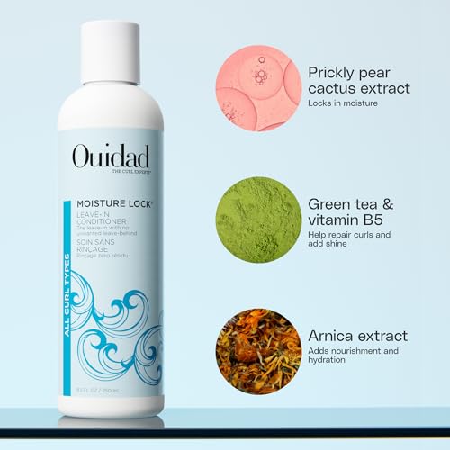 Beauty By Imagination (Ouidad) Ouidad Moisture Lock Leave-In Conditioner – 2-in-1 Hydrating Conditioner & Primer for Nourished, Defined Curls, Prevents Frizz, Promotes Shine, & Adds Slip For Detangling, Sulfate-Free, All Curl Types