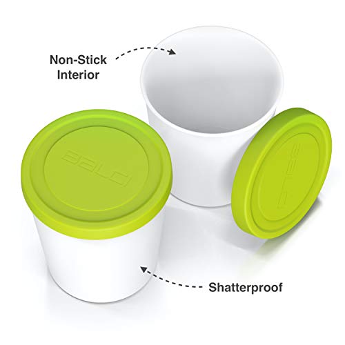 BALCI - Premium Ice Cream Containers (2 Pack - 1 Quart Each) Perfect Freezer Storage Tubs with Lids for Ice Cream, Sorbet and Gelato! - Green - Thumbnail 3
