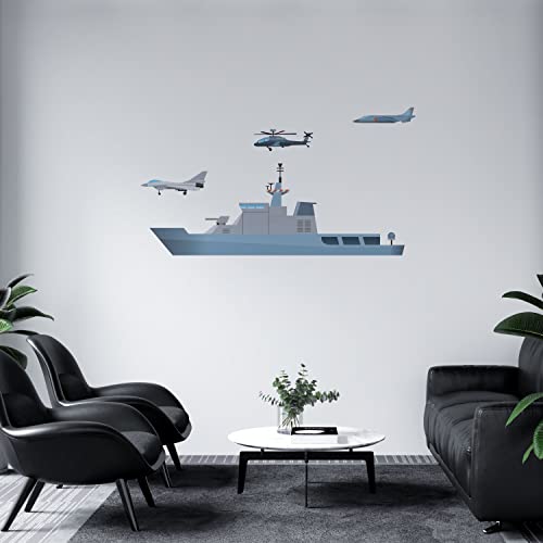 Vinilo decorativo de pared temática militar 16" x 28" miniatura 2
