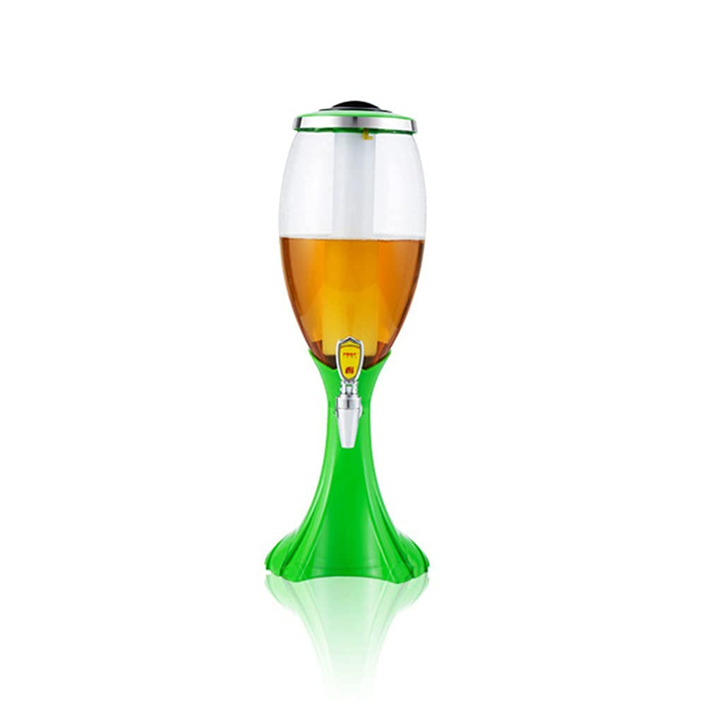 Tour de bière et fontaine à boisson liquide de bar 1,5L verte pour cocktail