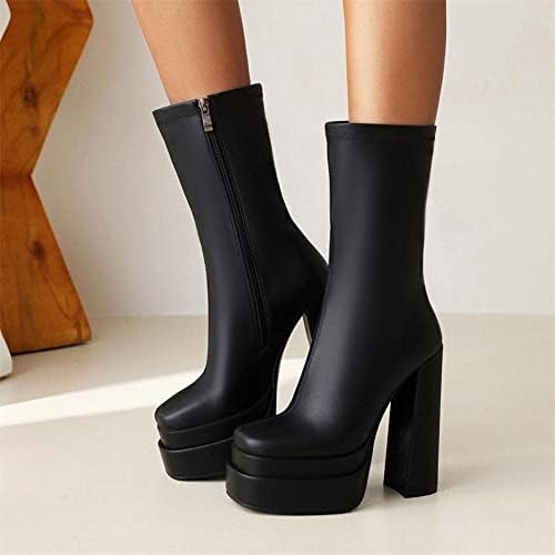 knee high platform combat boots