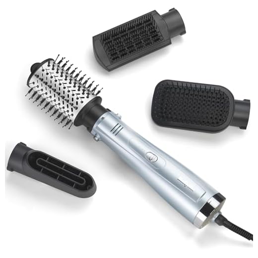 BaByliss AS774E Cepillo secador de pelo 4 en 1 Hydro-Fusion, Seca, Alisa, Moldea, da Volumen y Textura, Sistema Iónico Dual, Tecnología de Plasma Avanzada, Pello brillante y sin encrespamiento
