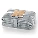 Produktbild DecoKing Kuscheldecke 200x220 cm Silber Decke Microfaser Tagesdecke Fleece weich sanft kuschelig Stahl grau Grey Steel Silver Mic