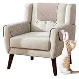 3 Pcs Recliner Headrest Cover, Minimalist TPU Waterproof Arm Covers, Versatile Non Slip Dotted Fabric Sofa Protector for Home Office Sofa Leather Couch Theater Seat (Light Gray,)